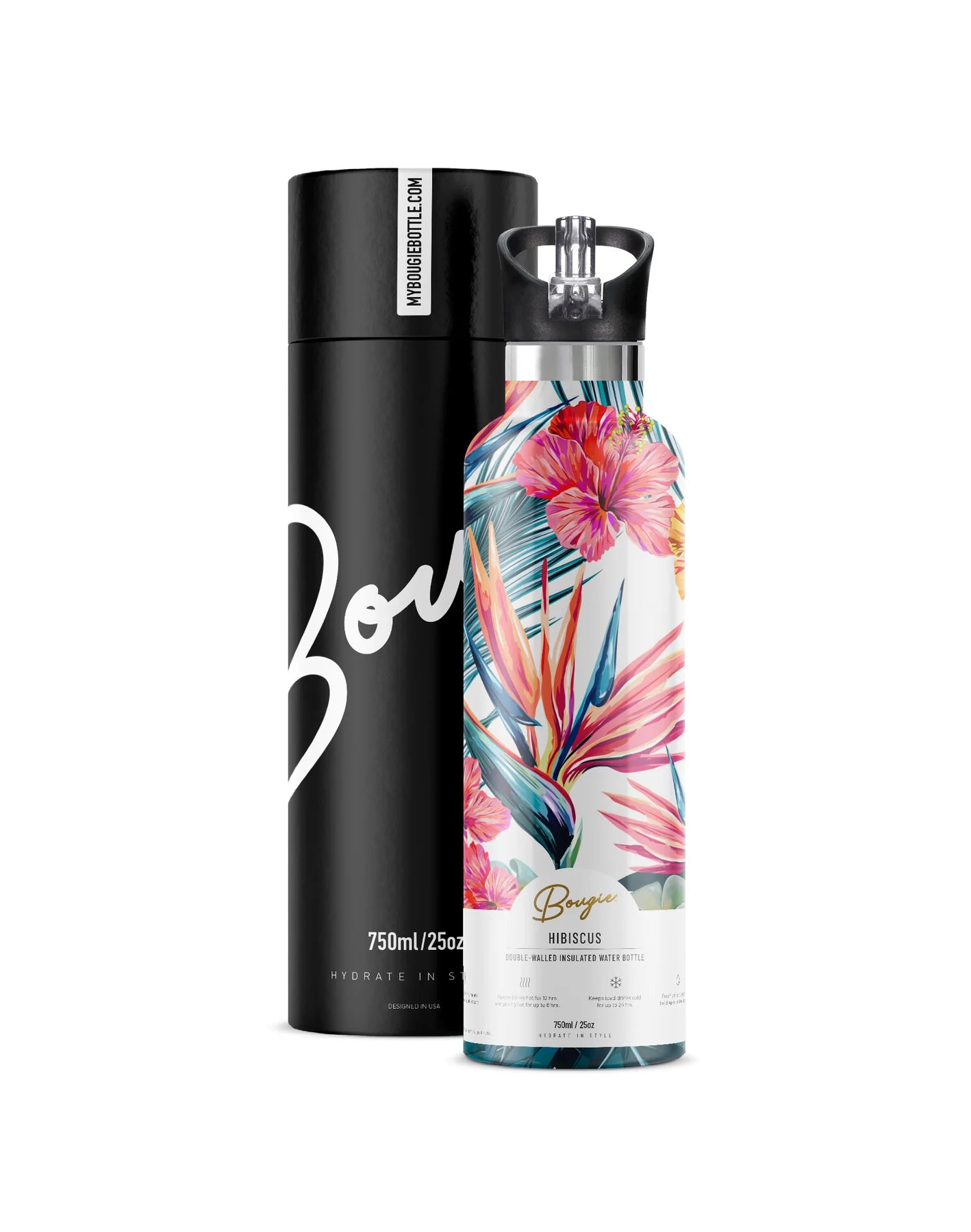Hibiscus | 25oz. Insulated Water Bottle