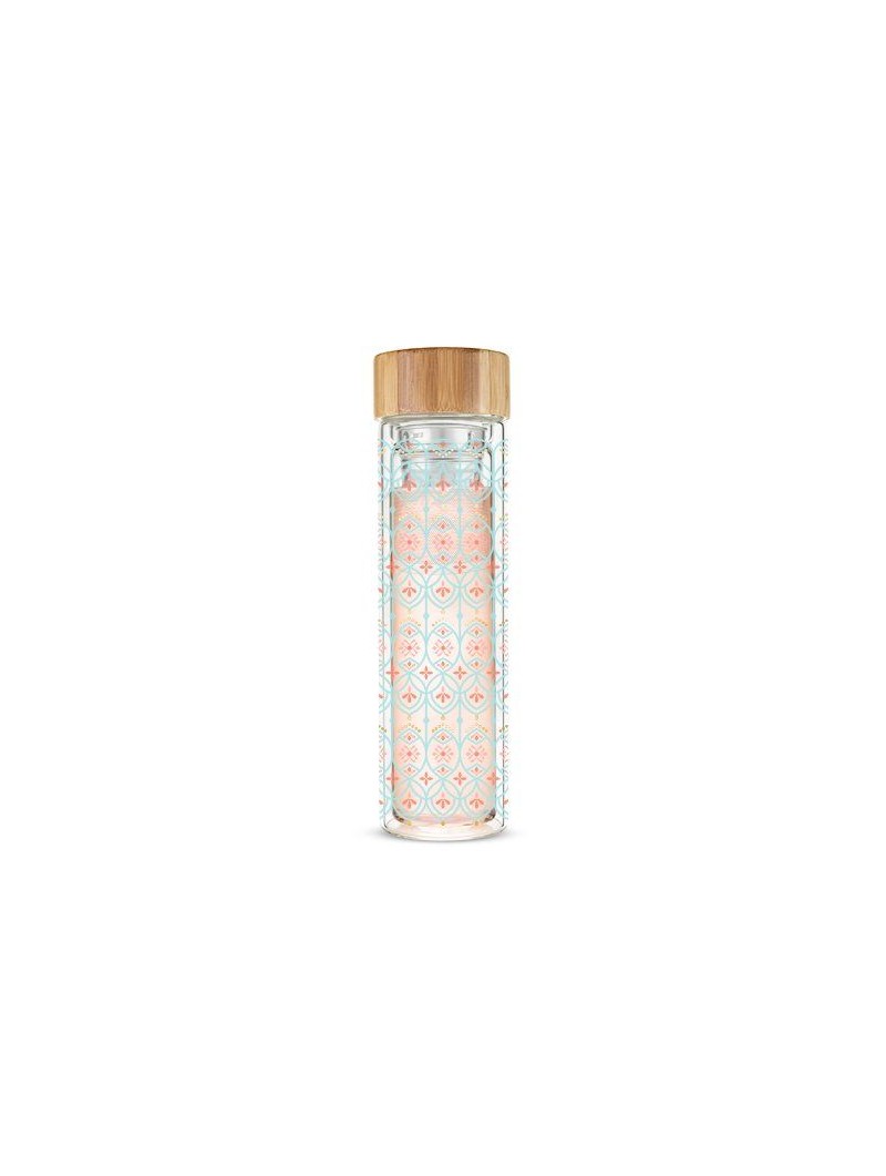 Arabesque Glass Travel Infuser Mug