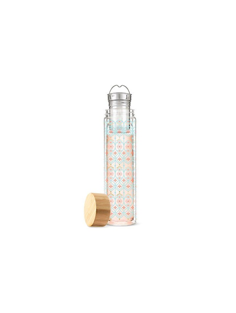 Arabesque Glass Travel Infuser Mug