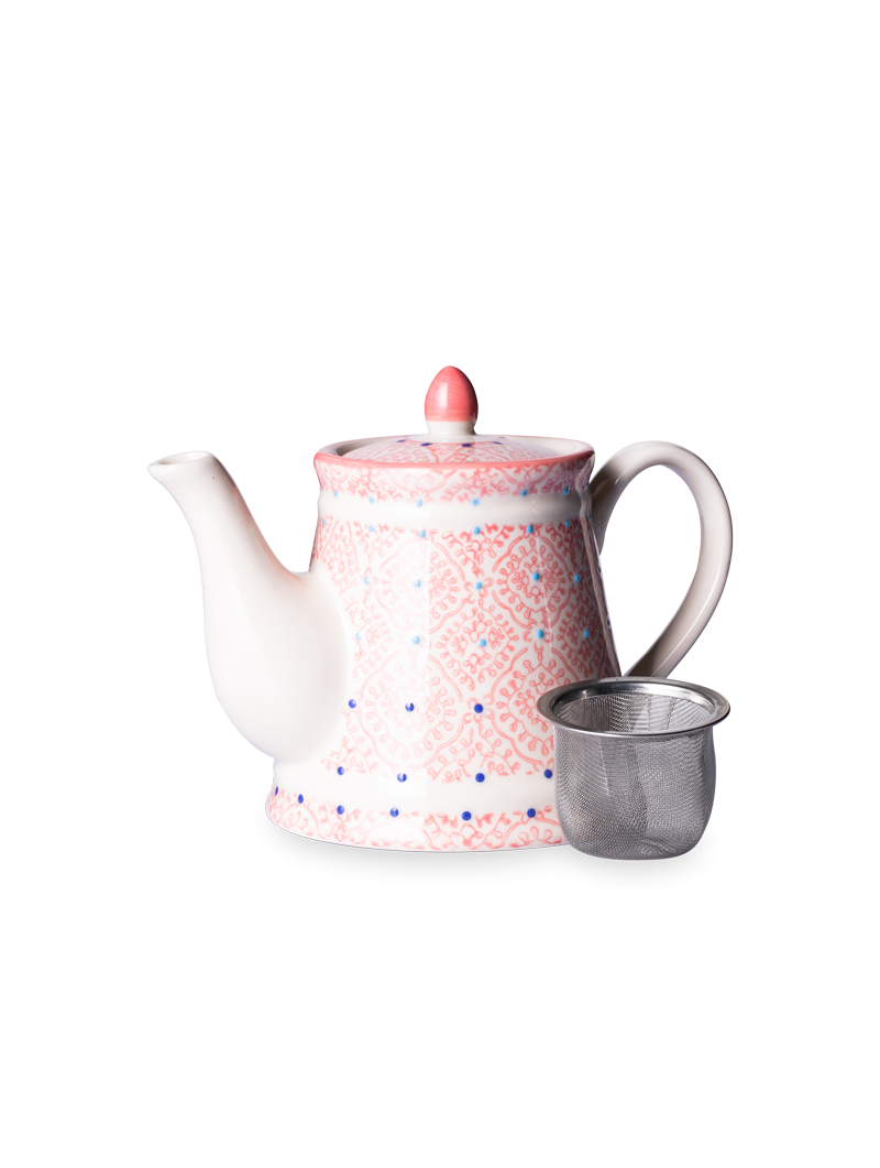 Classic Patterned Pink Small Teapot