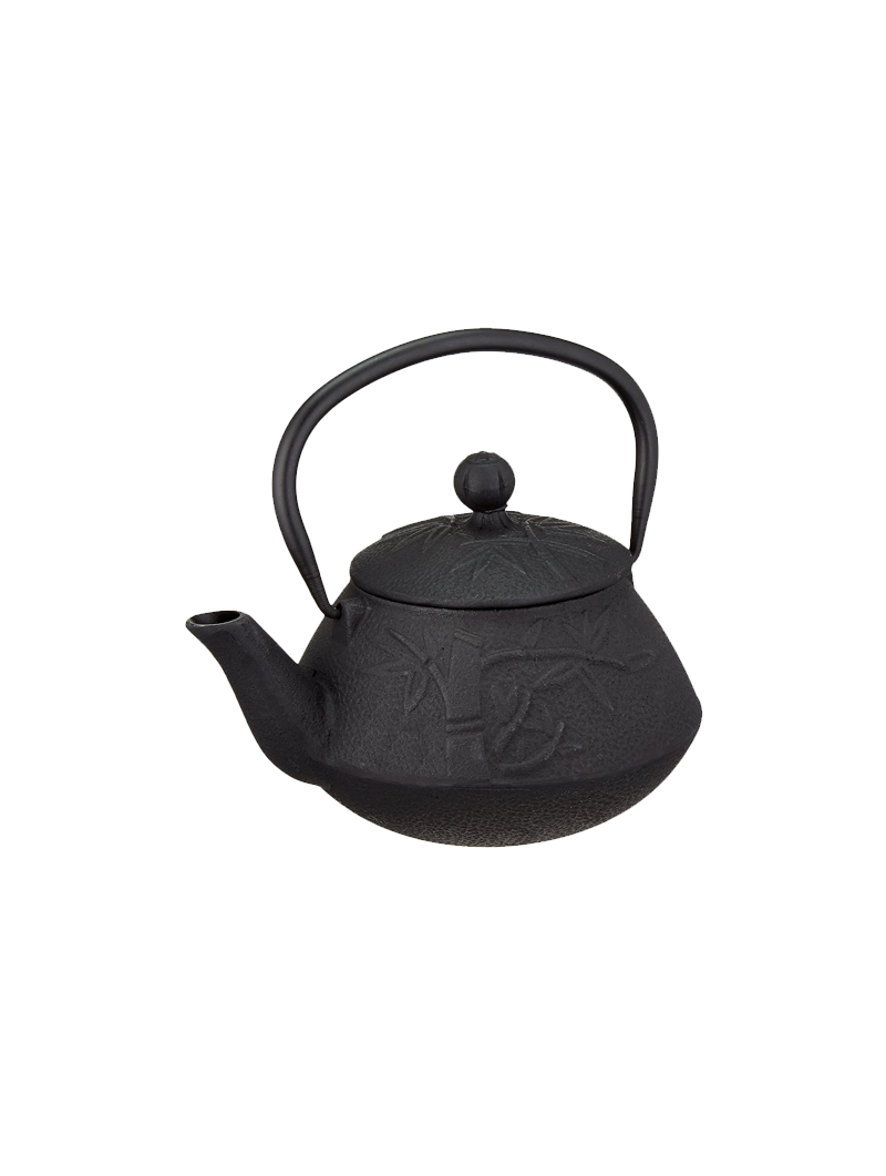 Cast Iron Black Teapot Tree Design