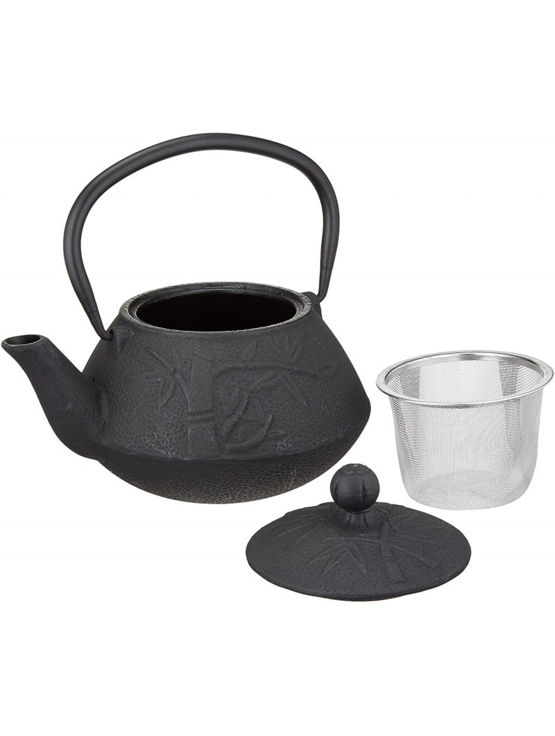 Cast Iron Black Teapot Tree Design