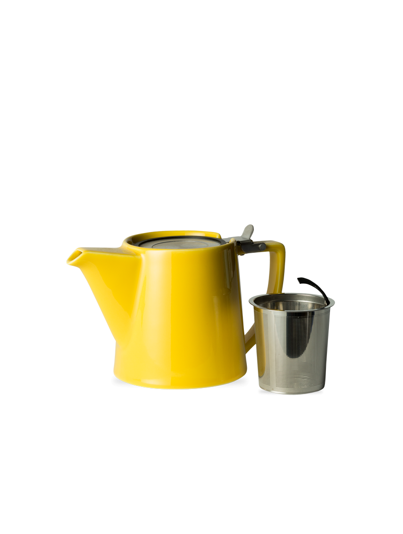 Porcelain Yellow Teapot & Infuser